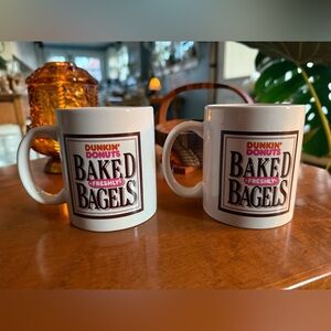 Set of vintage Dunkin Donuts mugs